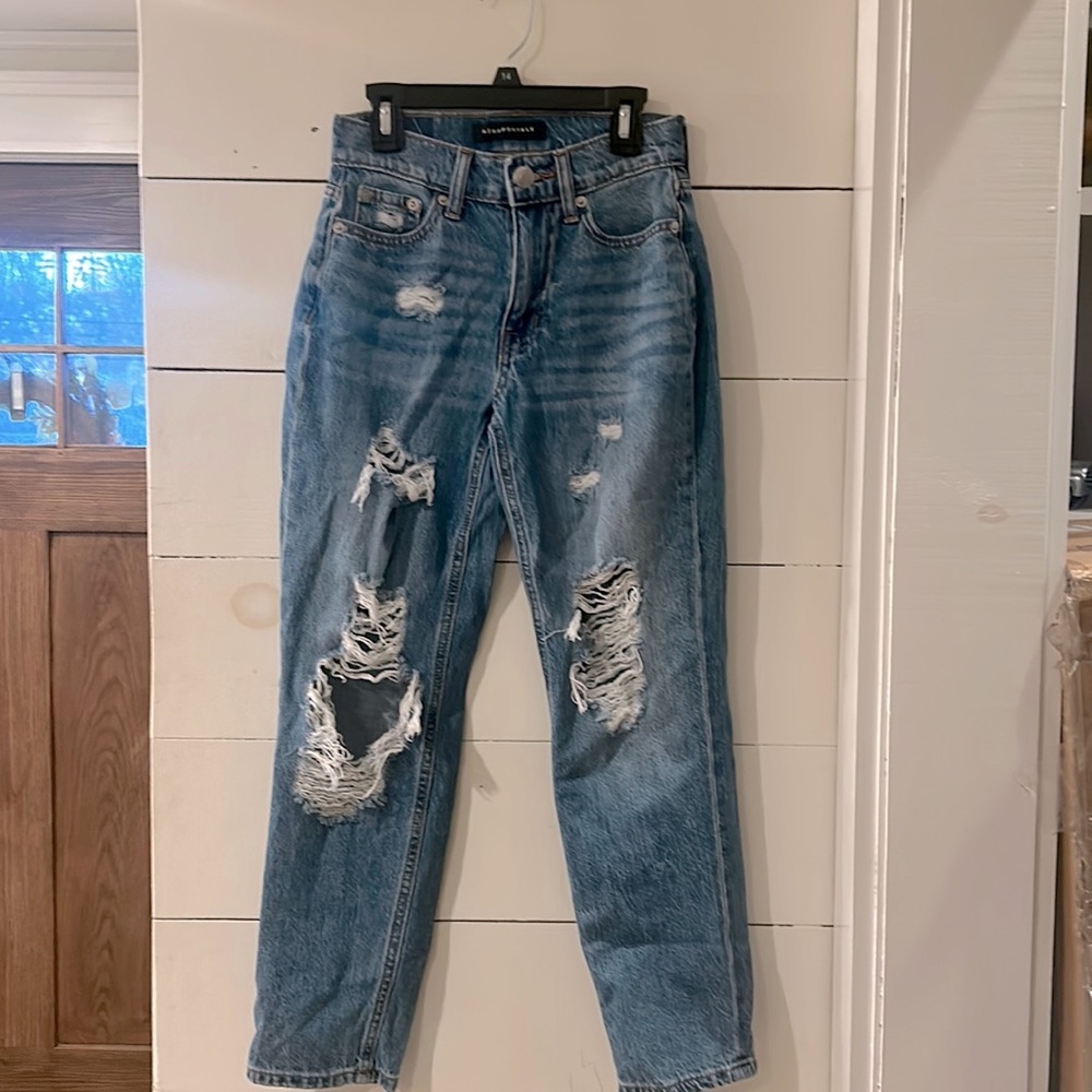 Distressed Mom Jeans